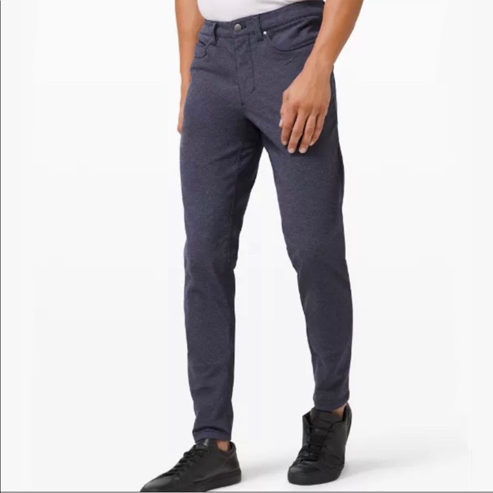 Lululemon ABC Pant Skinny Jean Blue Zip Pocket Pants Mid-rise Man’s 31